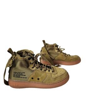 Nike SF AF1 Mid Urban Utility Shoes Youth Size 7Y Desert Moss Goddess of Victory